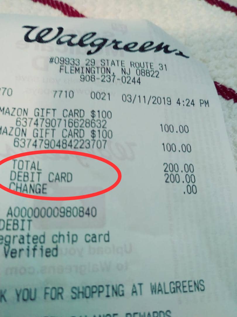 Different Pictures Of  Gift Cards & Receipt And How To